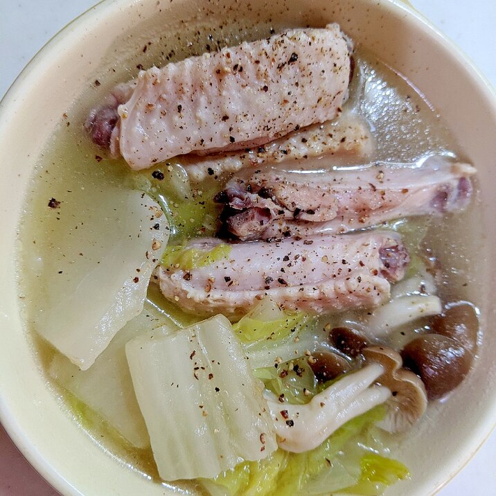手羽先と白菜のスープ